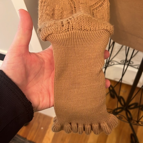 Amazon Sweater with Crochet Sleeves-Sz L - Picture 4 of 6